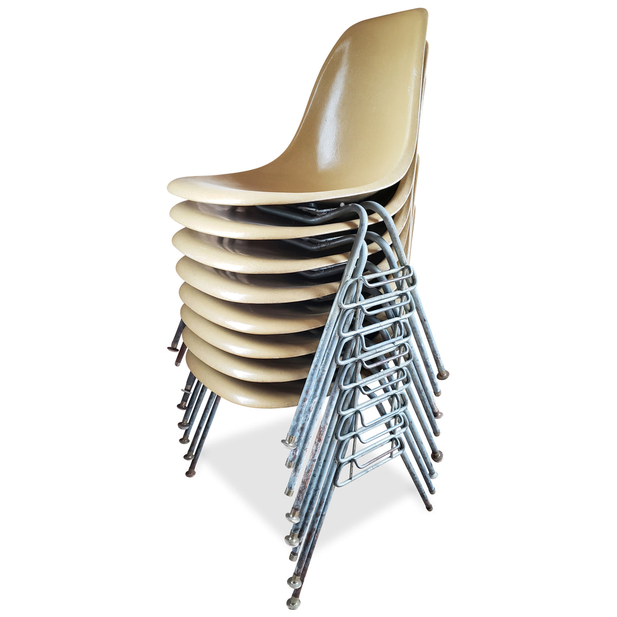 Vintage Original Eames Stackable Shell DSS Chairs