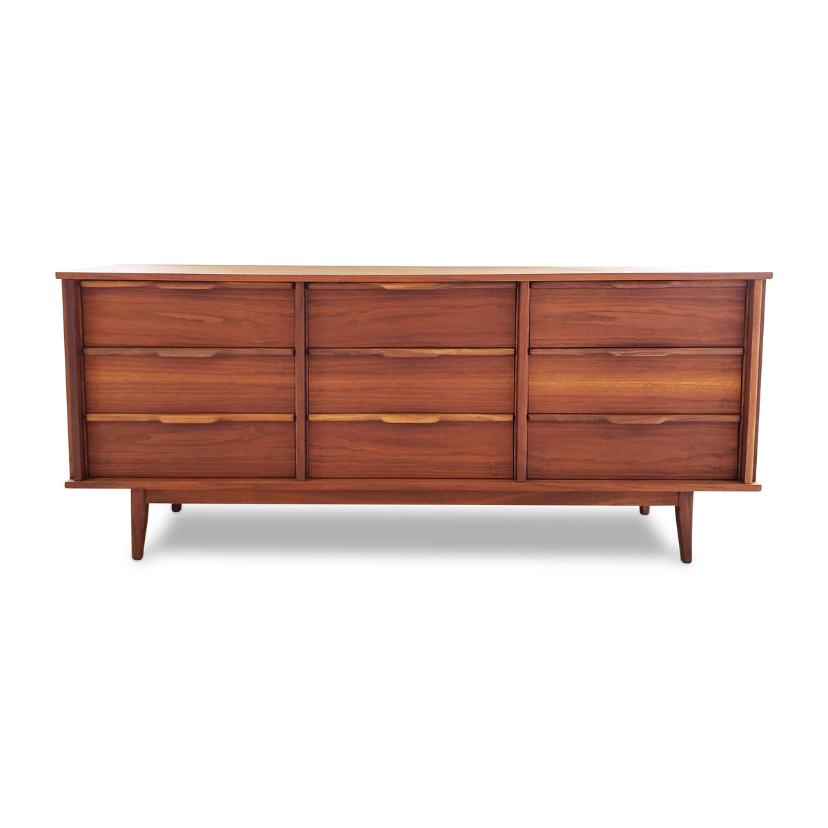 Princeville Walnut Nine Drawer Dresser