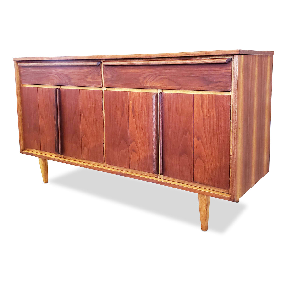Vintage Walnut Sideboard by HPL