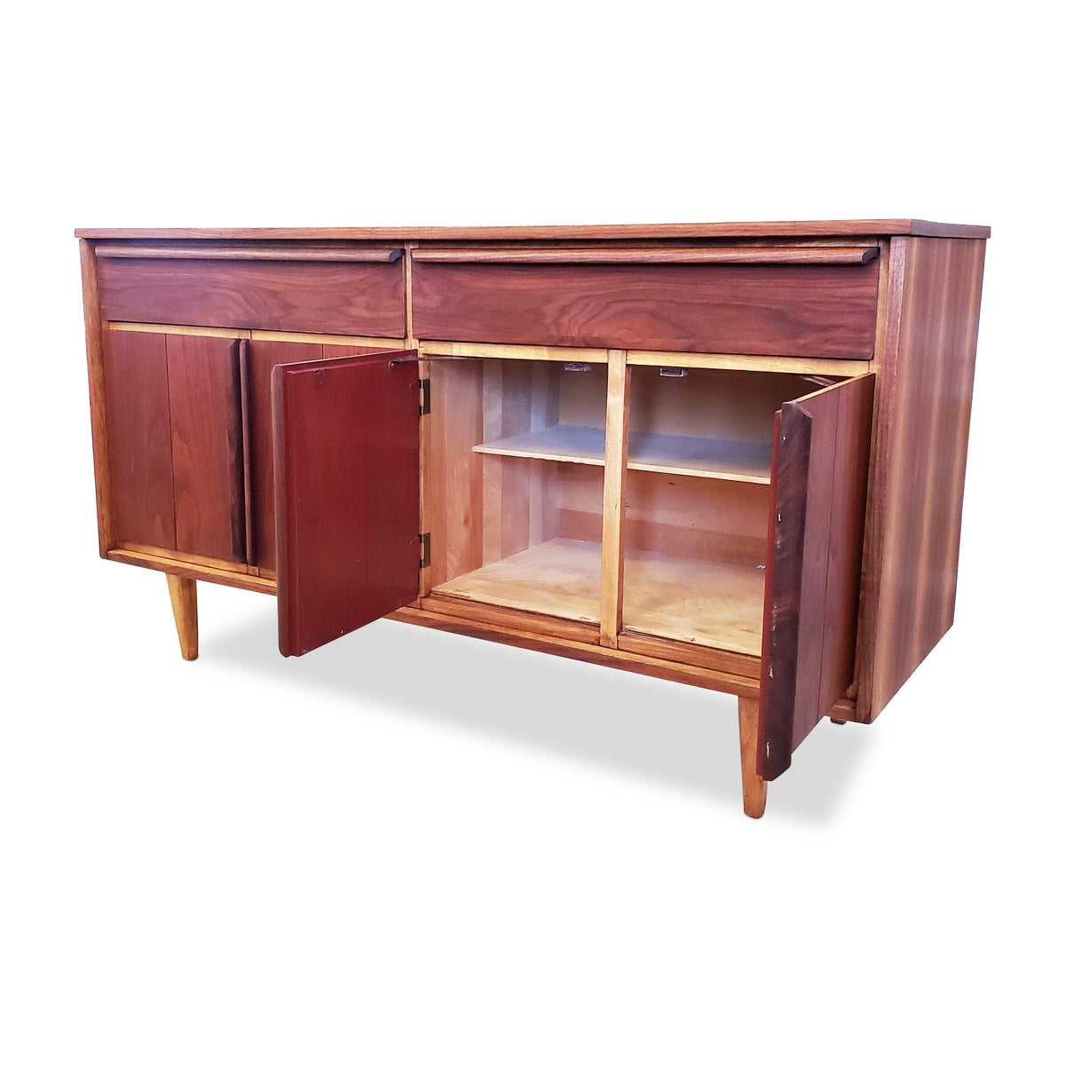 Vintage Walnut Sideboard by HPL