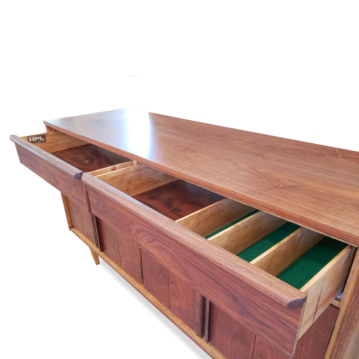 Vintage Walnut Sideboard by HPL