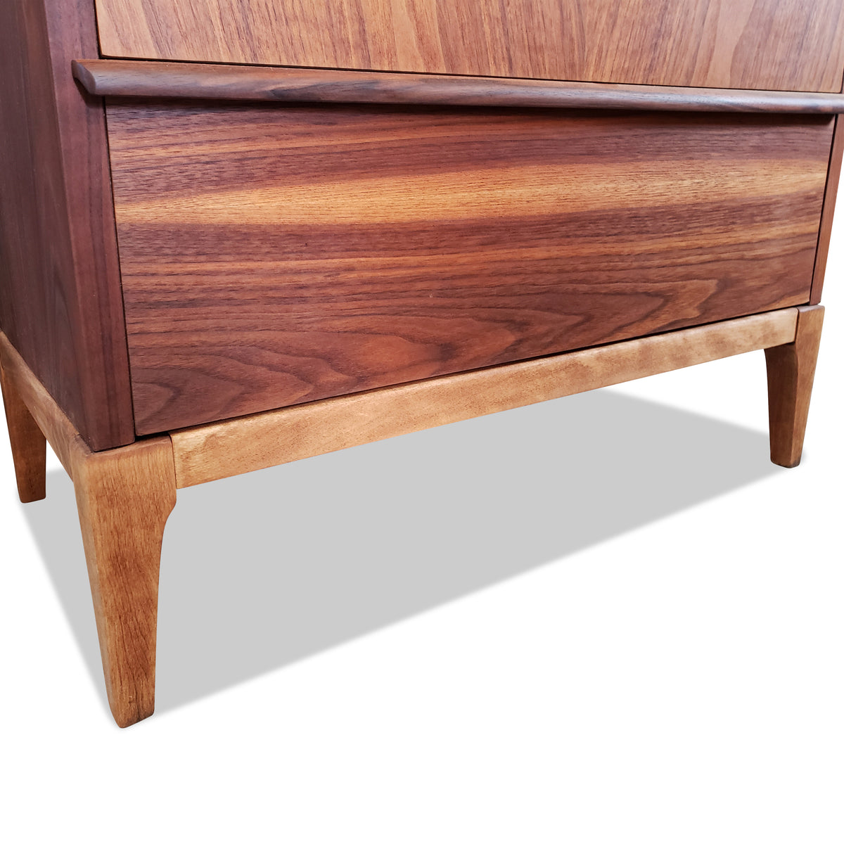 Mid Century Walnut Highboy by Kaufman Furniture
