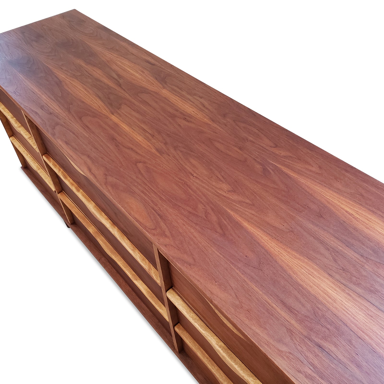 Vintage Walnut Nine Drawer Dresser