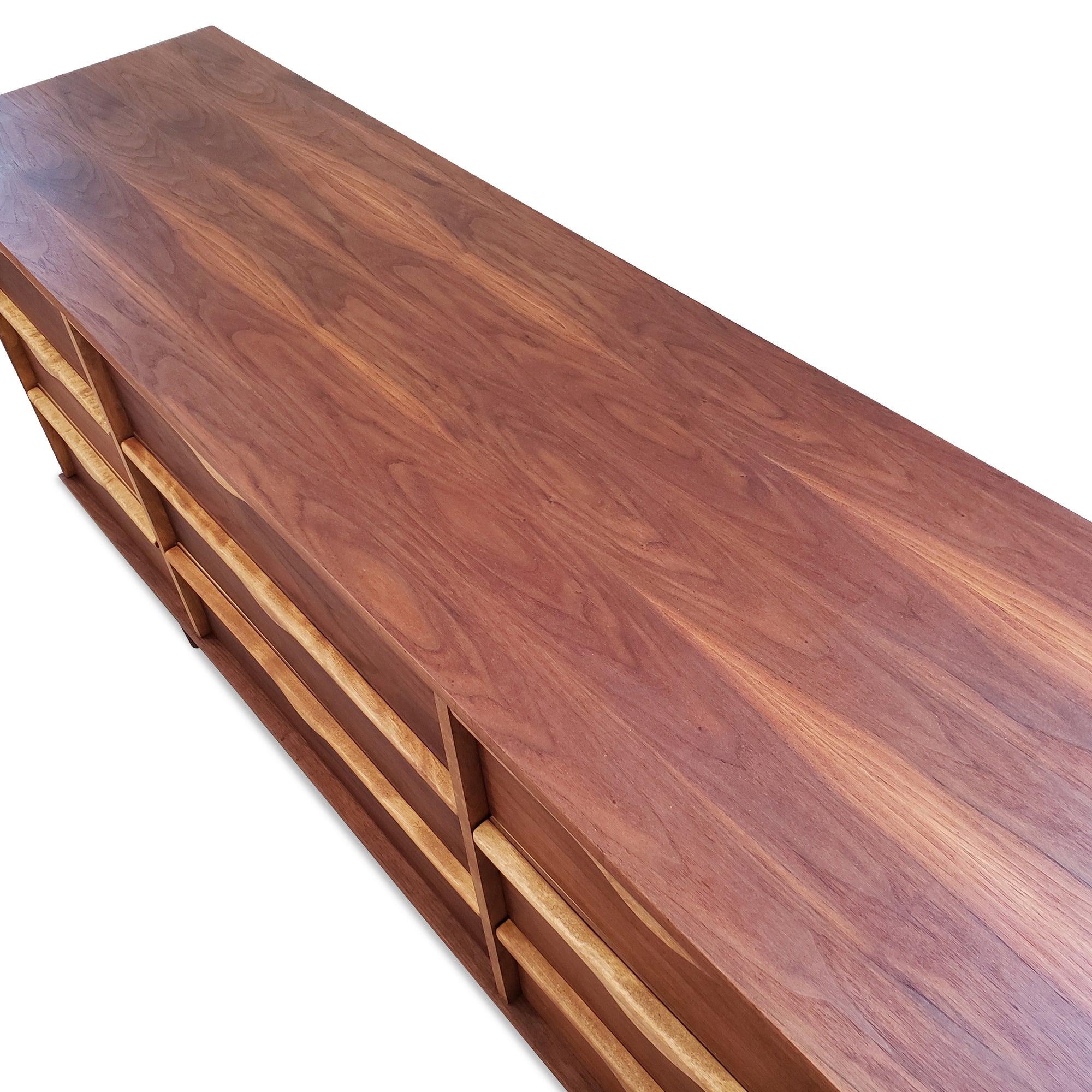 Vintage Walnut Nine Drawer Dresser