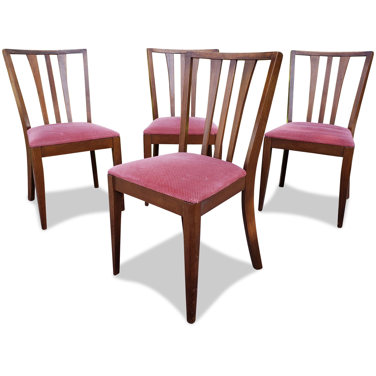Four Vintage Walnut Gibbard Chairs