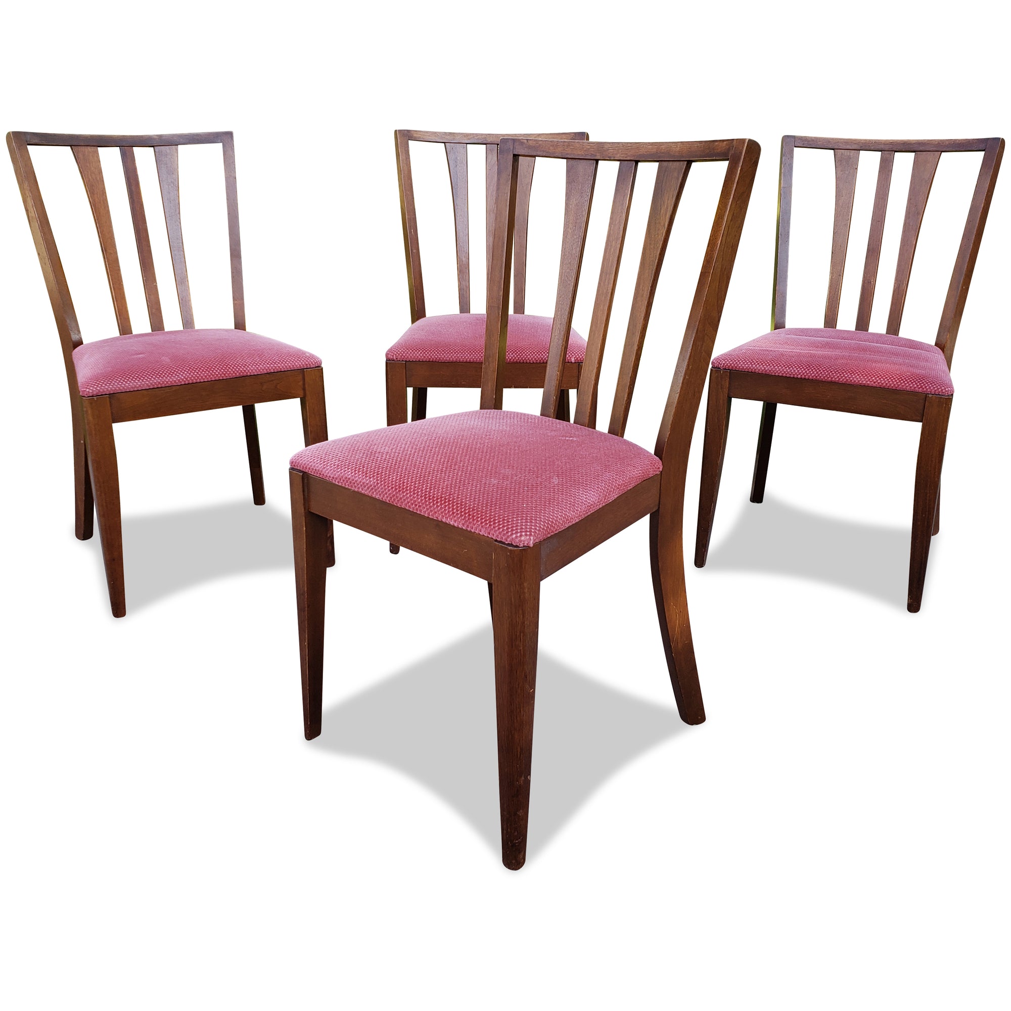 Four Vintage Walnut Gibbard Chairs