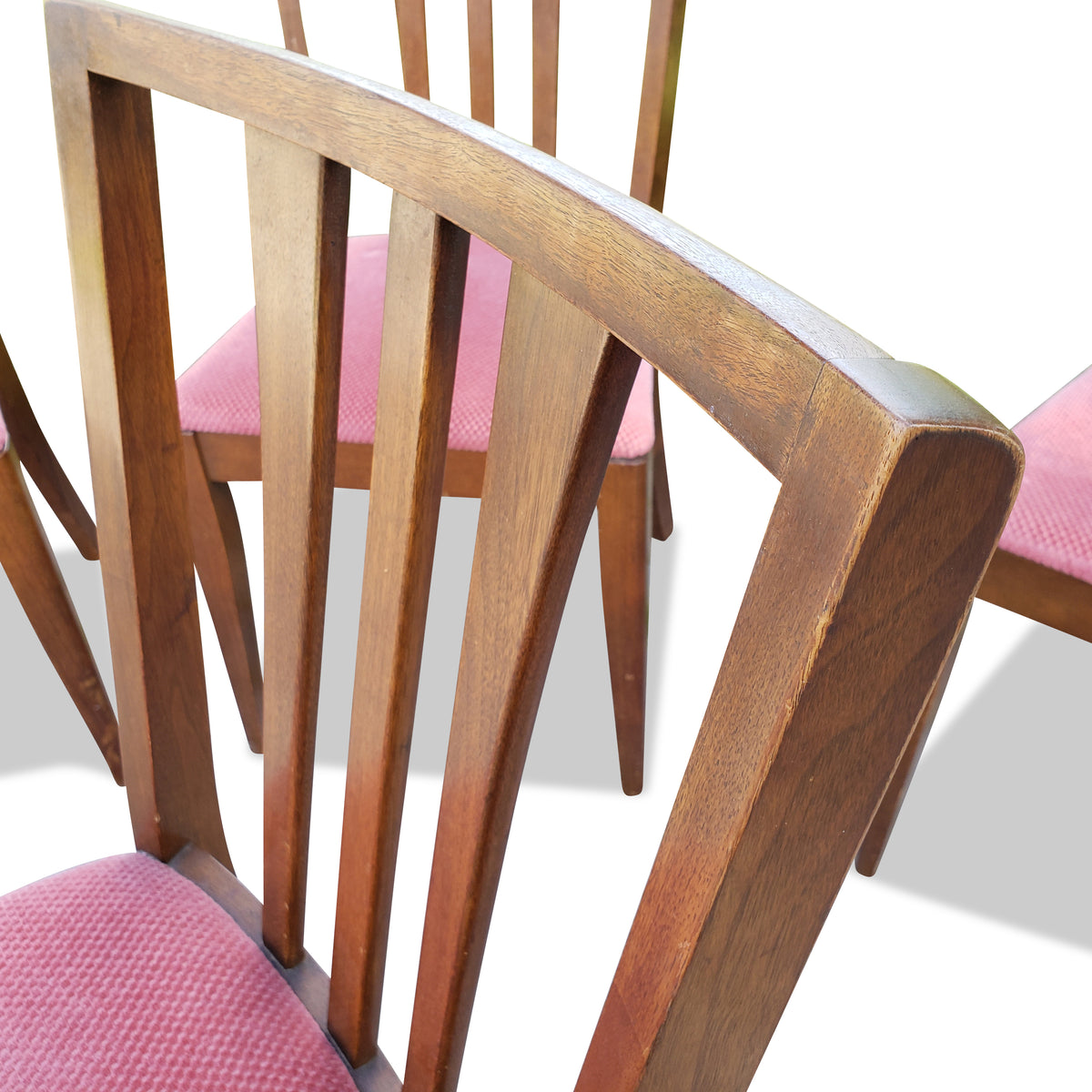 Four Vintage Walnut Gibbard Chairs