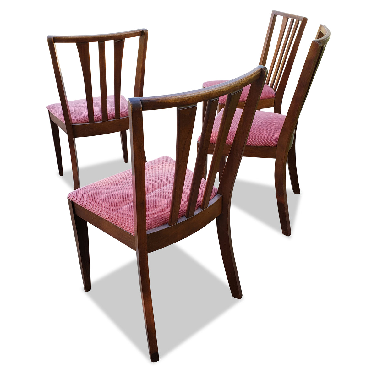Four Vintage Walnut Gibbard Chairs