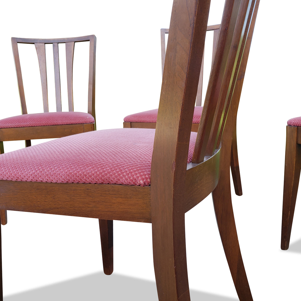 Four Vintage Walnut Gibbard Chairs