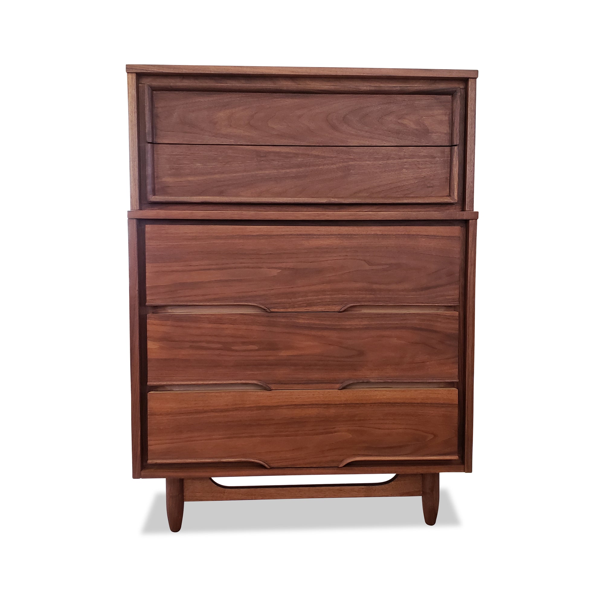 Mid Century Walnut Two-Tier Highboy