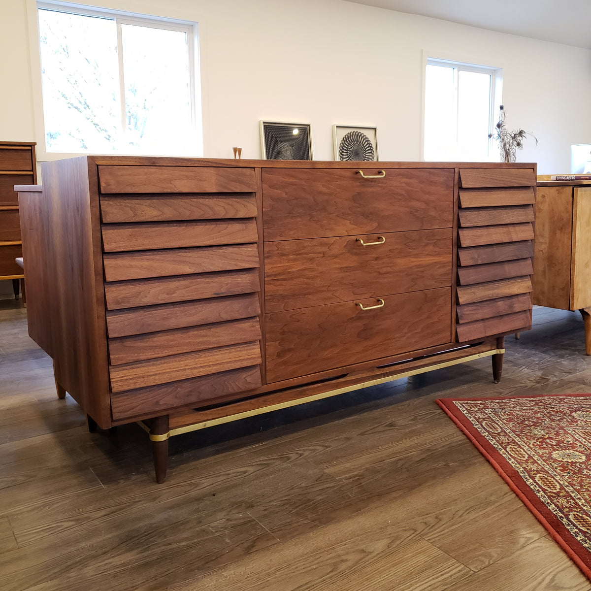 American of Martinsville Mid Century Walnut Dresser