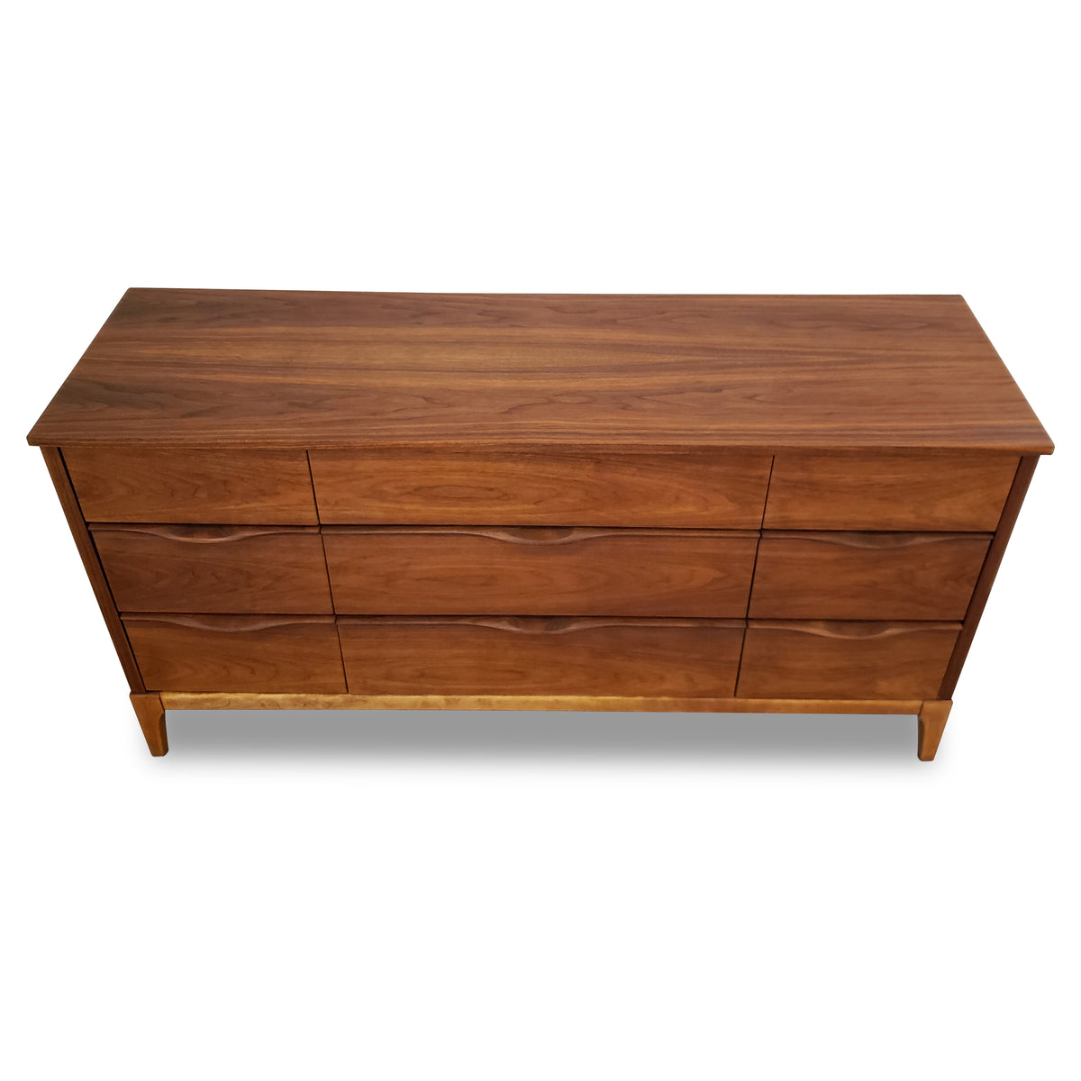 Mid Century Walnut Dresser by Kaufman Furniture