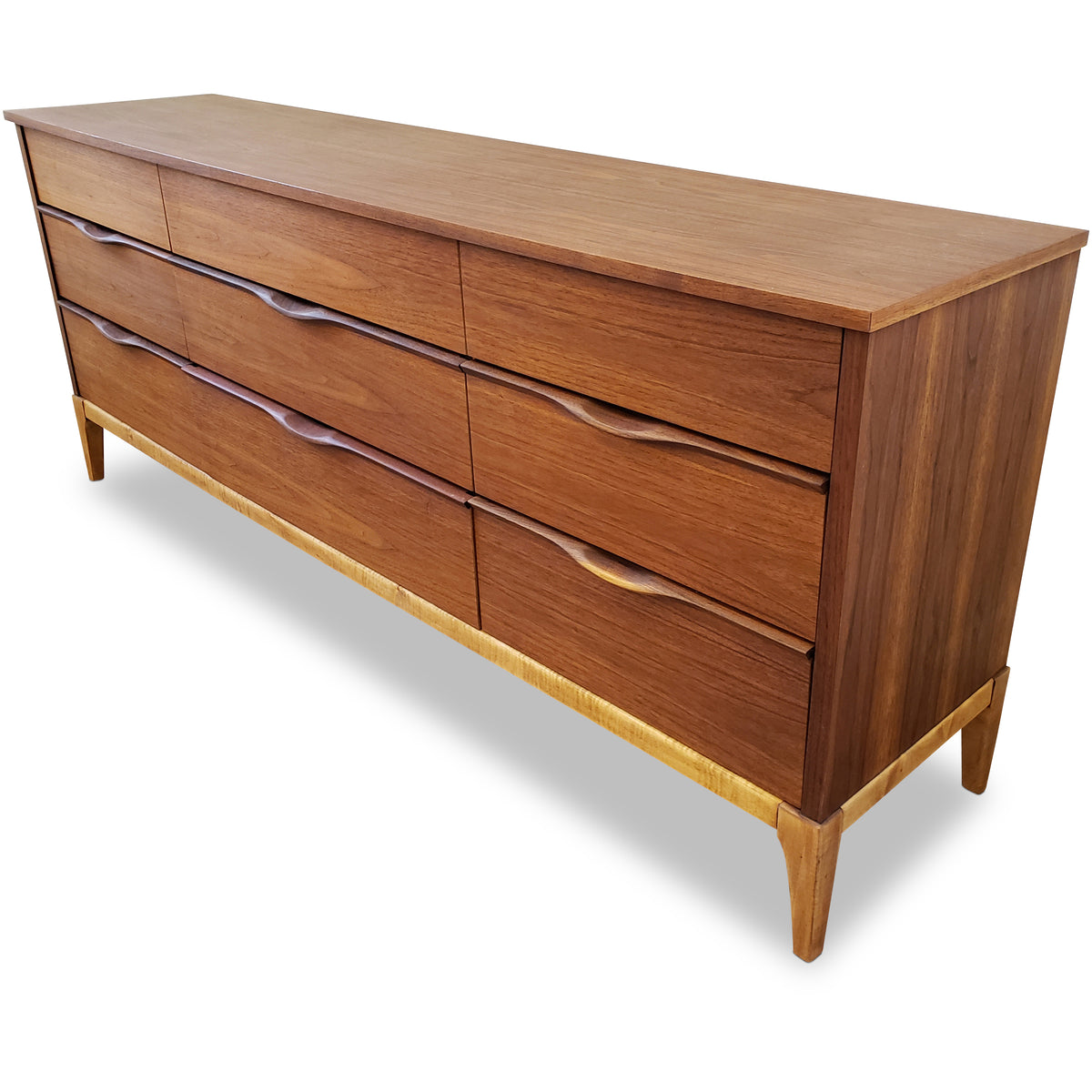 Mid Century Walnut Dresser by Kaufman Furniture