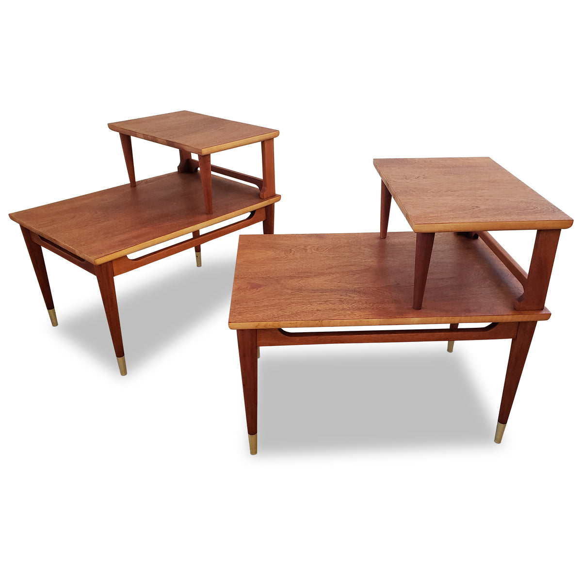 Vintage Mahogany Two Tier End Tables
