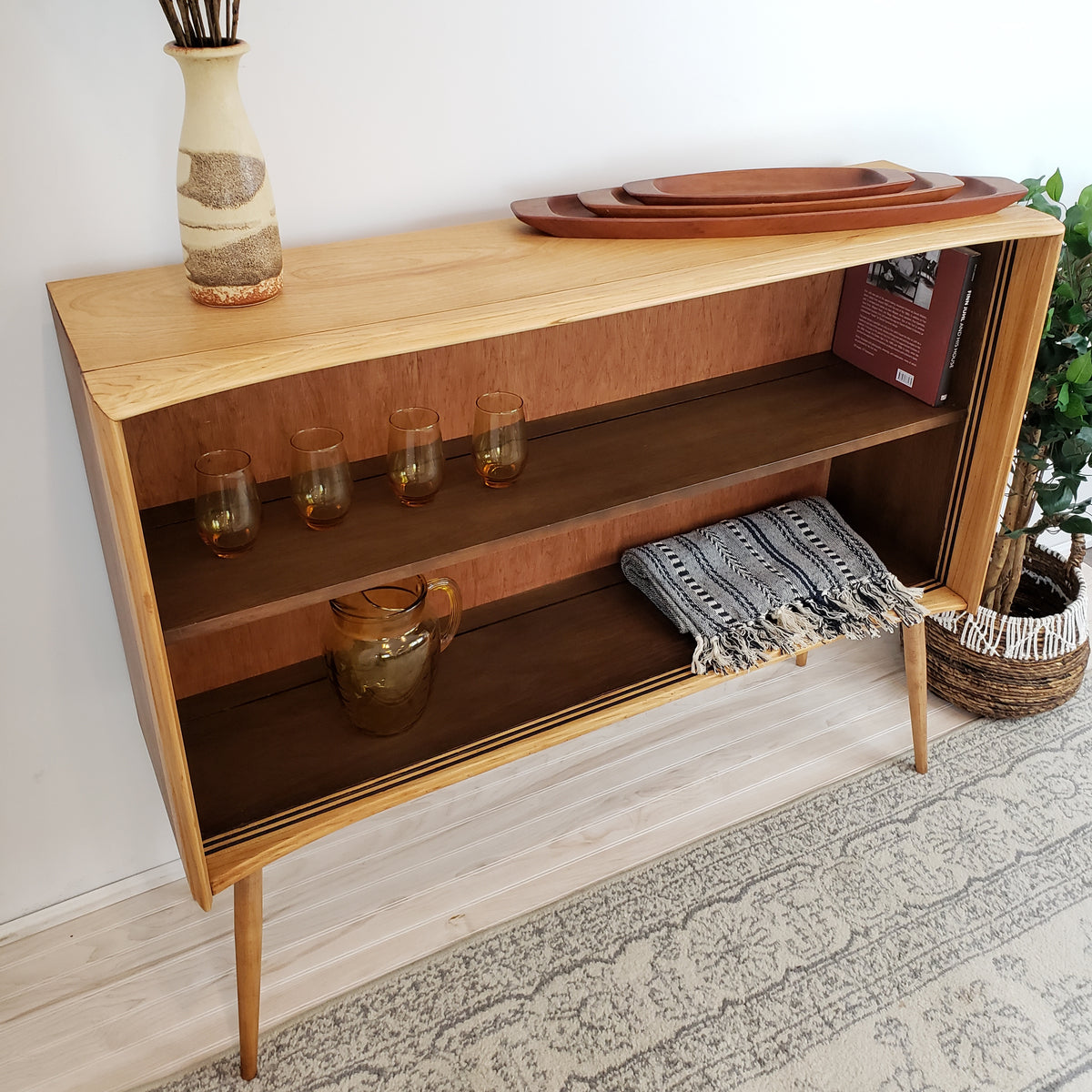Deilcraft Walnut and Ash Bookcase