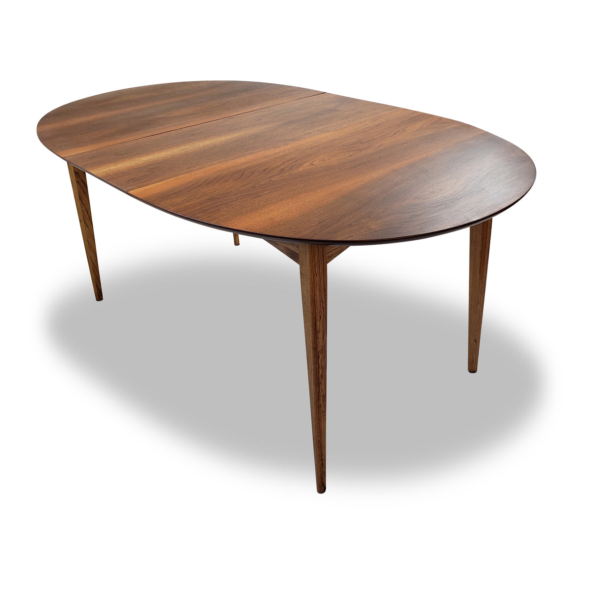 Mid Century Oval Walnut Dining Table by Deilcraft