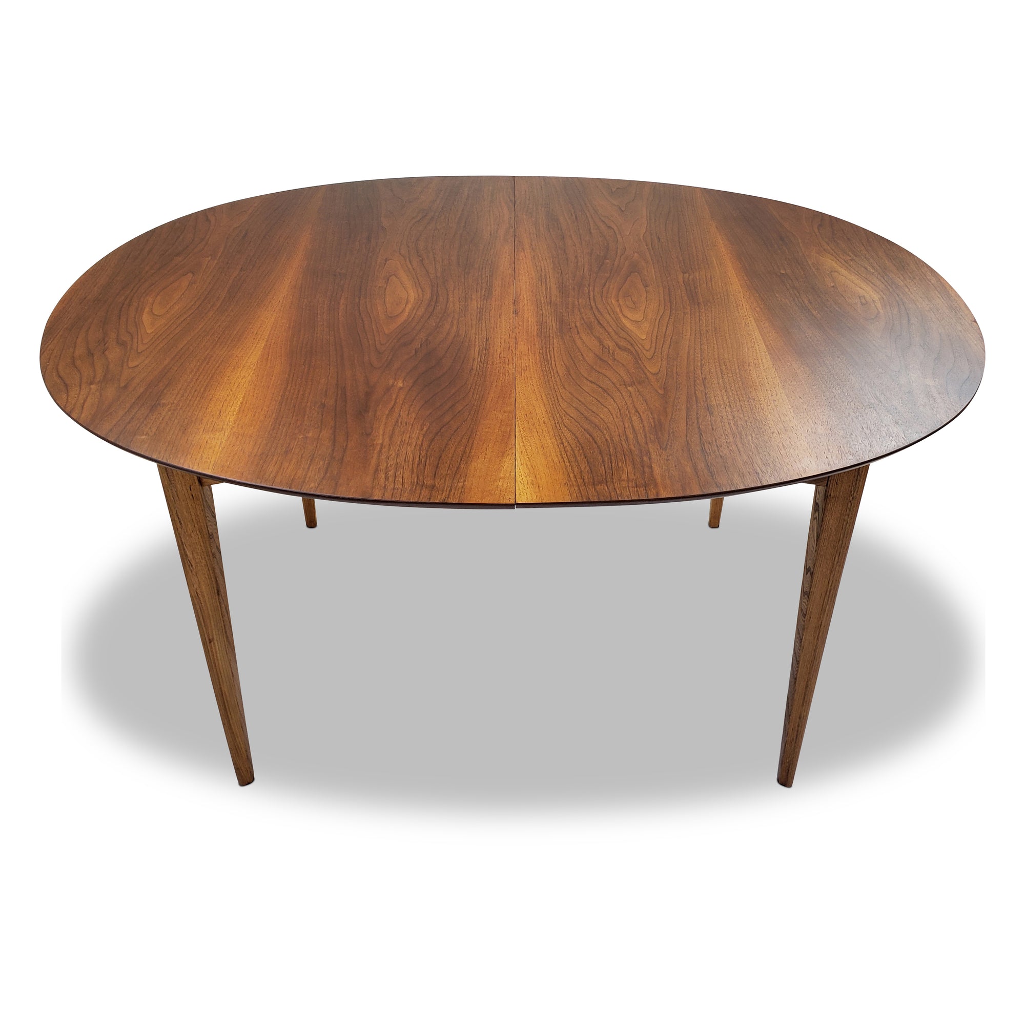Mid Century Oval Walnut Dining Table by Deilcraft