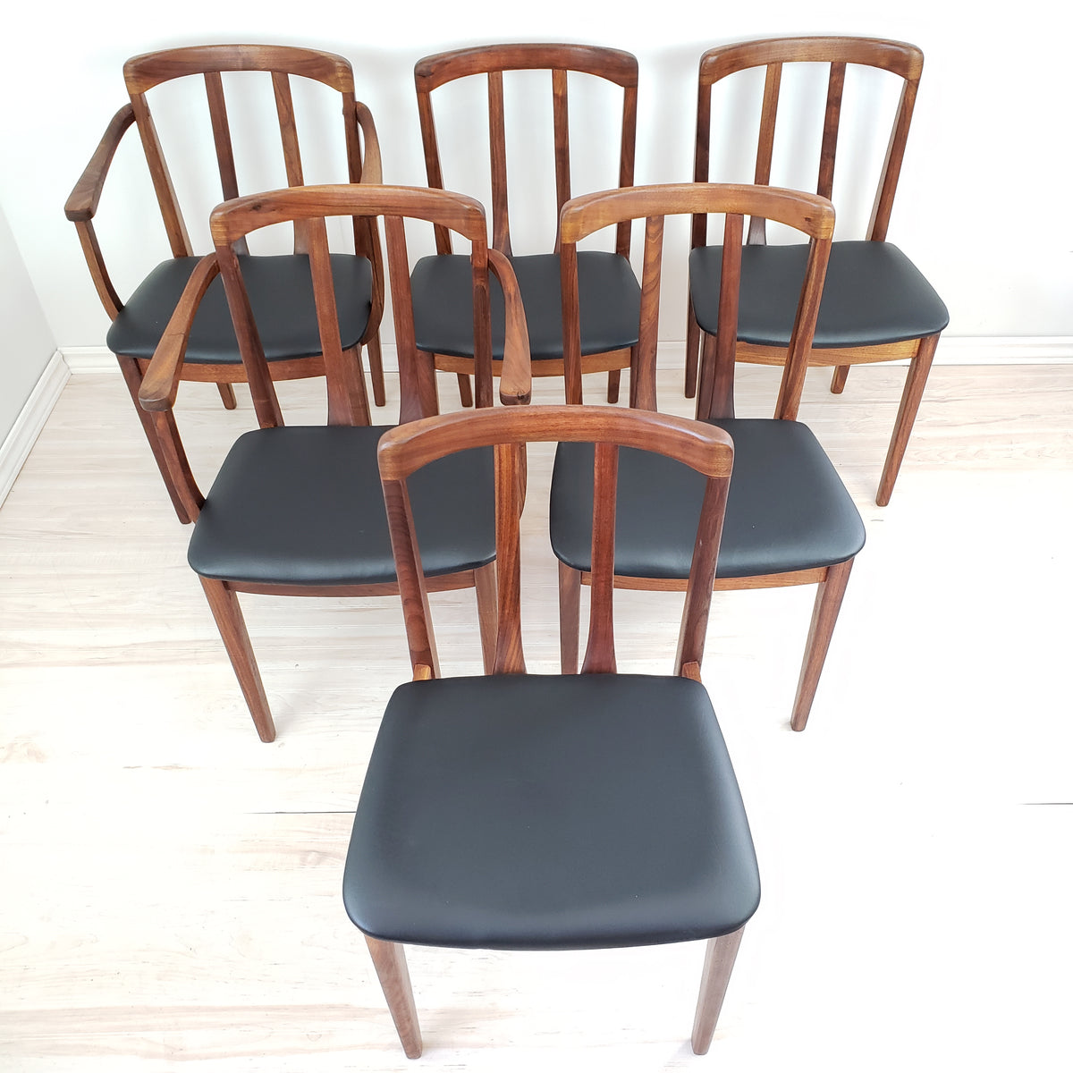 Vintage Walnut Dining Chairs by Honderich Furniture Co.