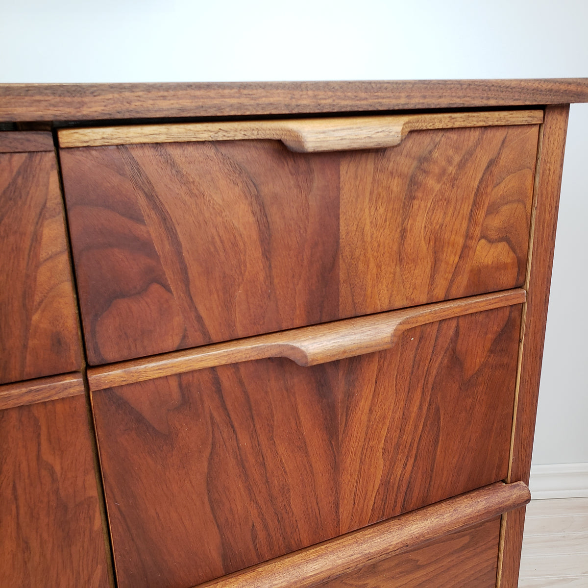 Walnut Nine Drawer Dresser by Kaufman Furniture