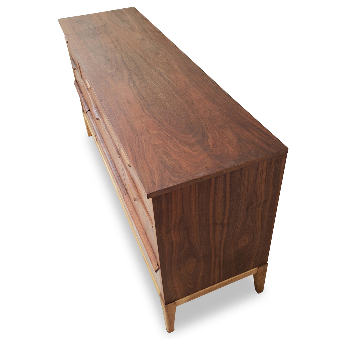 Walnut Nine Drawer Dresser by Kaufman Furniture
