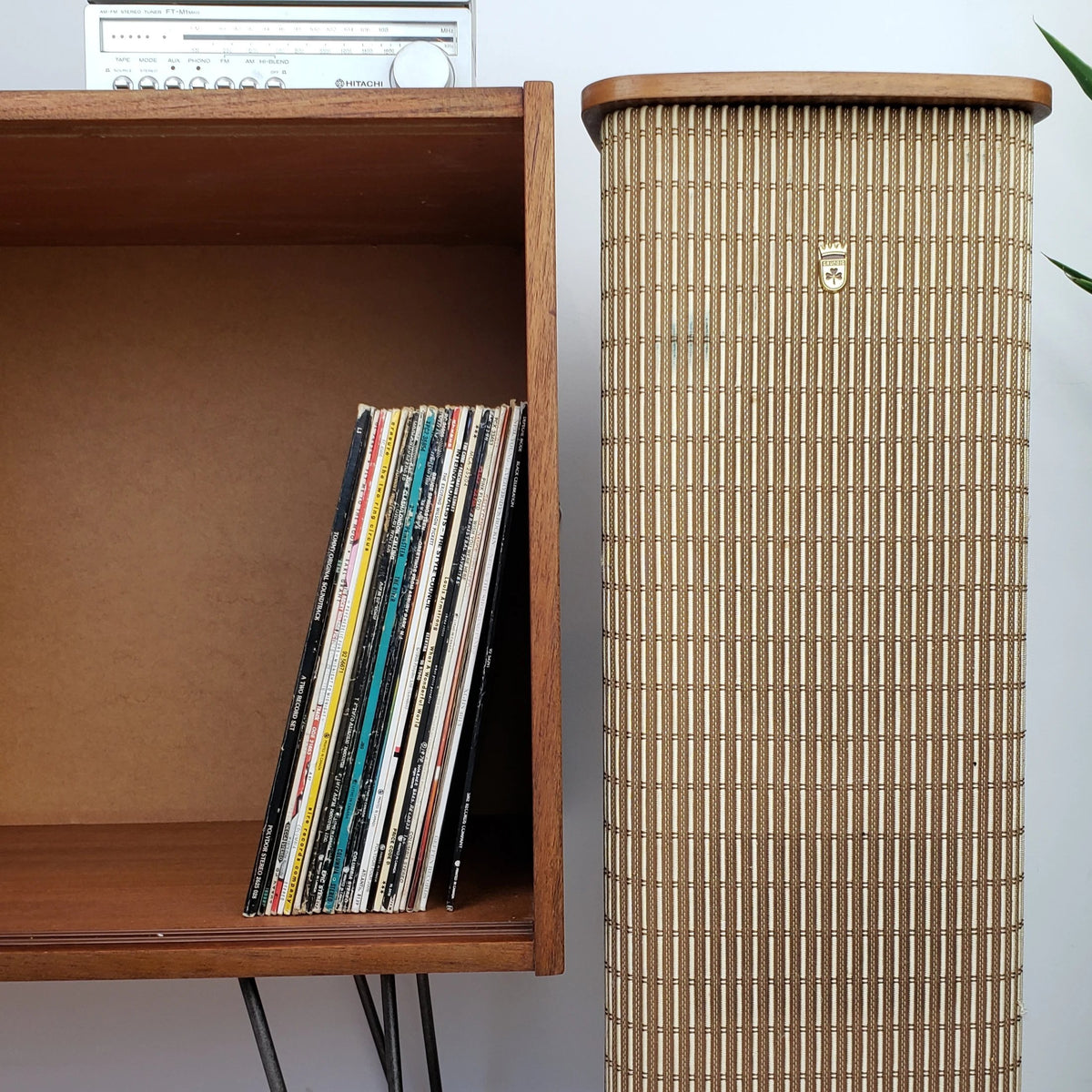 Compact Teak Sideboard with Hairpin Legs