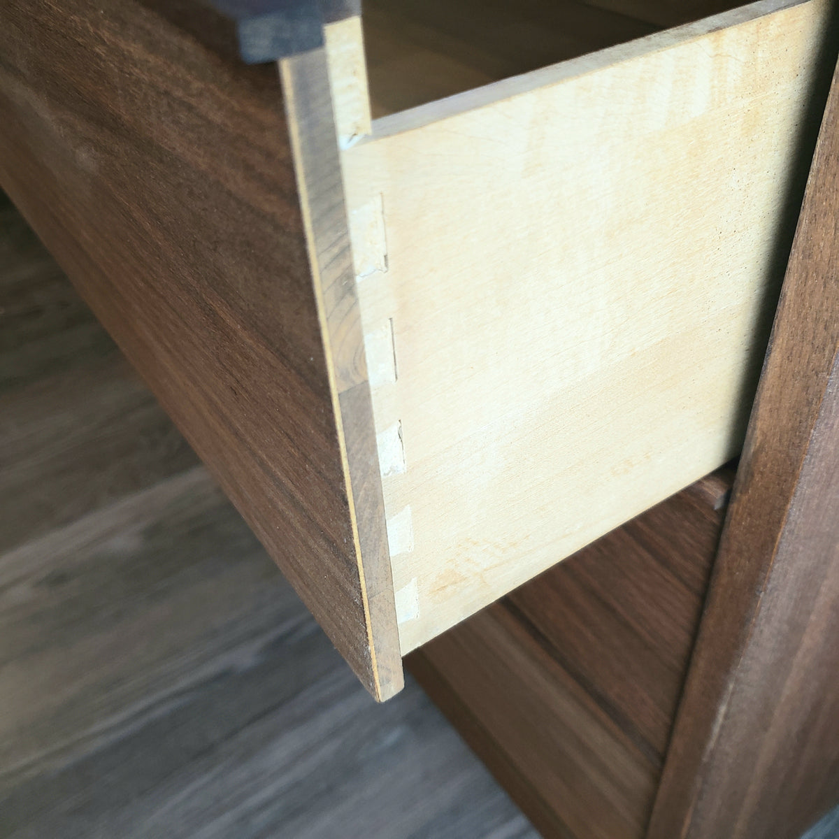 Vintage Walnut Nine Drawer Dresser