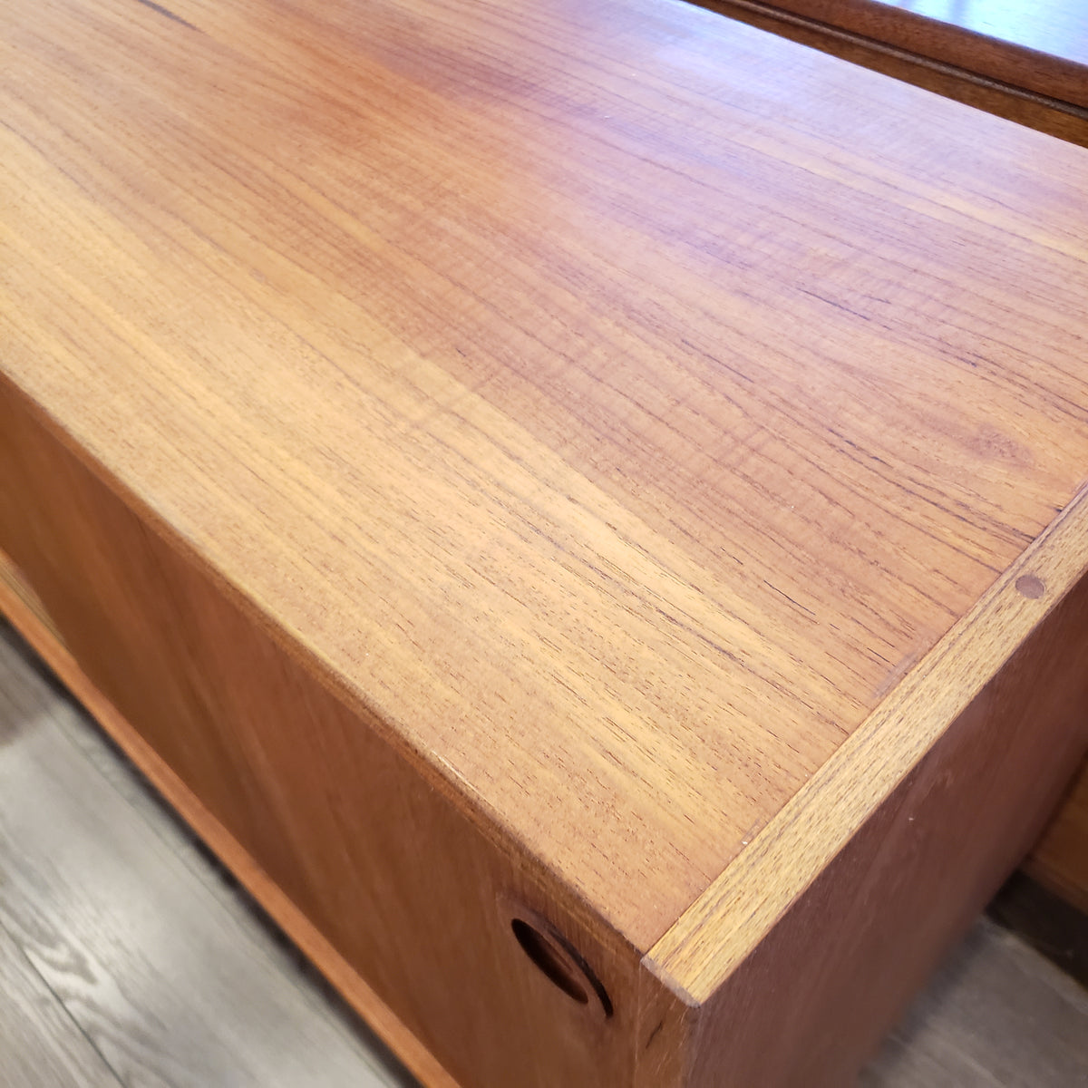 Compact Teak Sideboard with Hairpin Legs