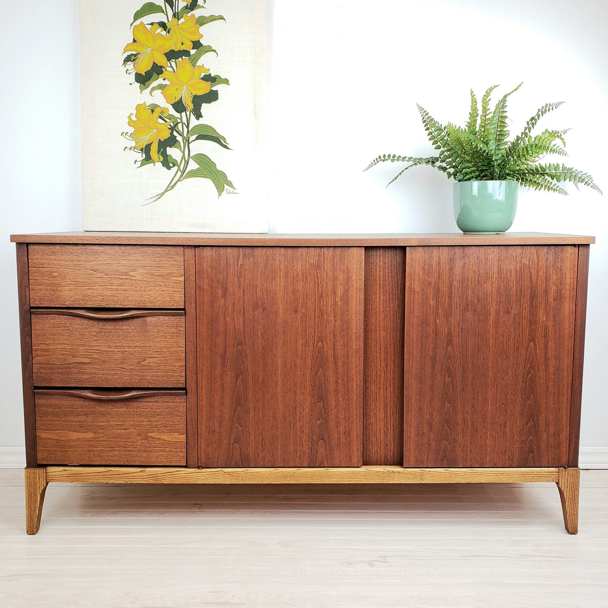 mid century Walnut Sideboard by Kaufman Furniture