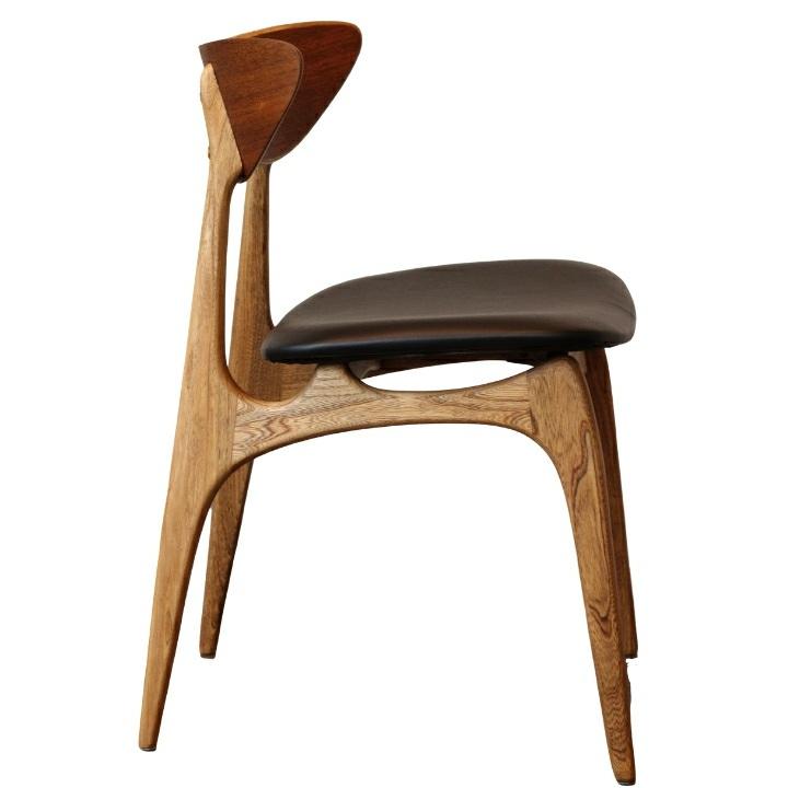 Mid century walnut and ash Dining Chairs by Deilcraft