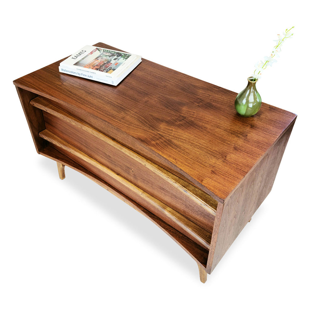 Walnut Two Drawer Dresser