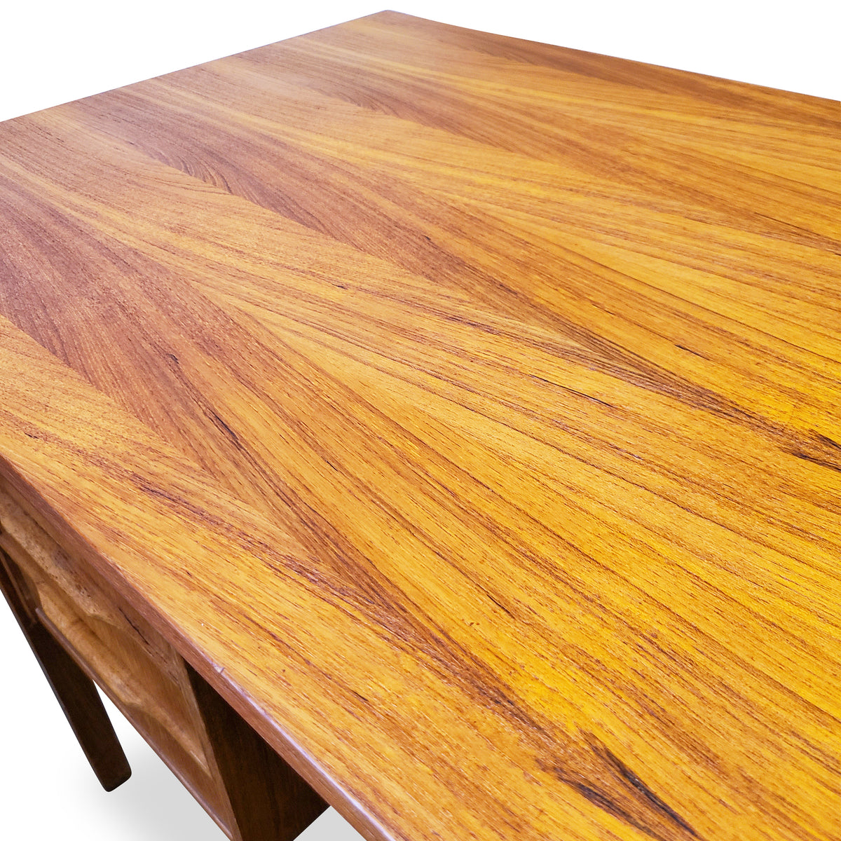 Teak Six Drawer Desk