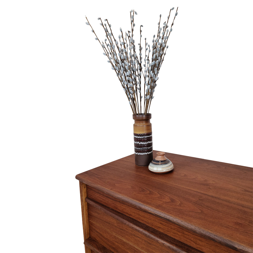 Walnut six drawer dresser by Gibbard Furniture
