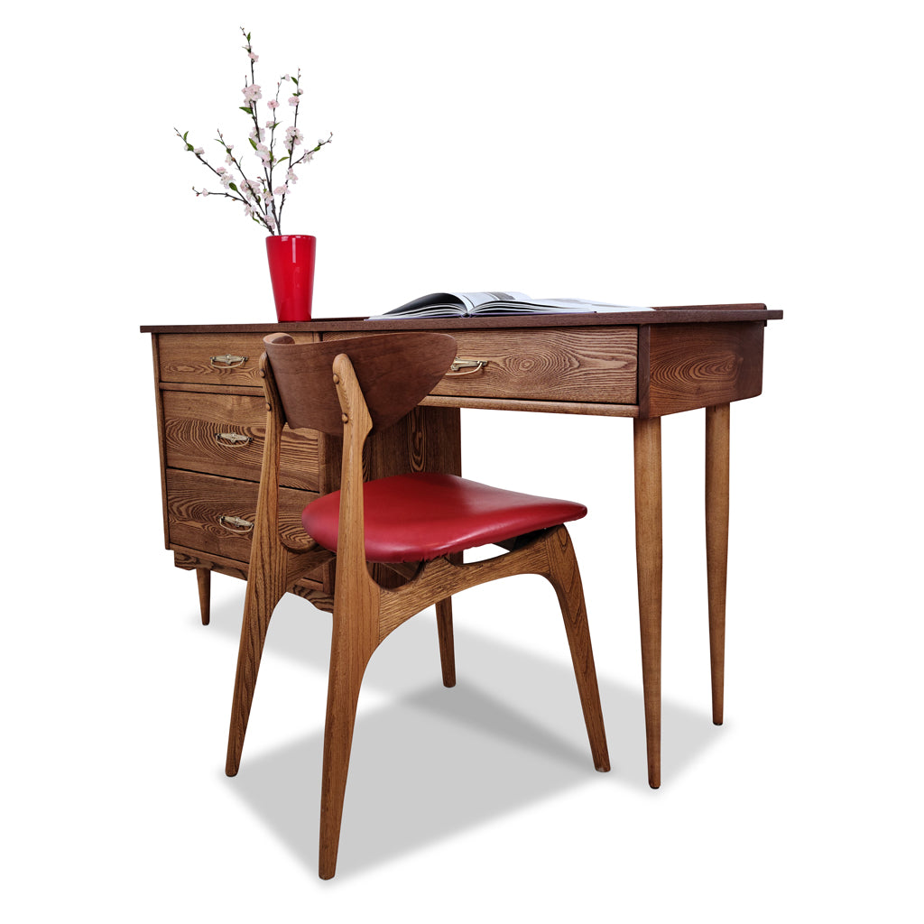 Vintage Oak and Walnut Desk