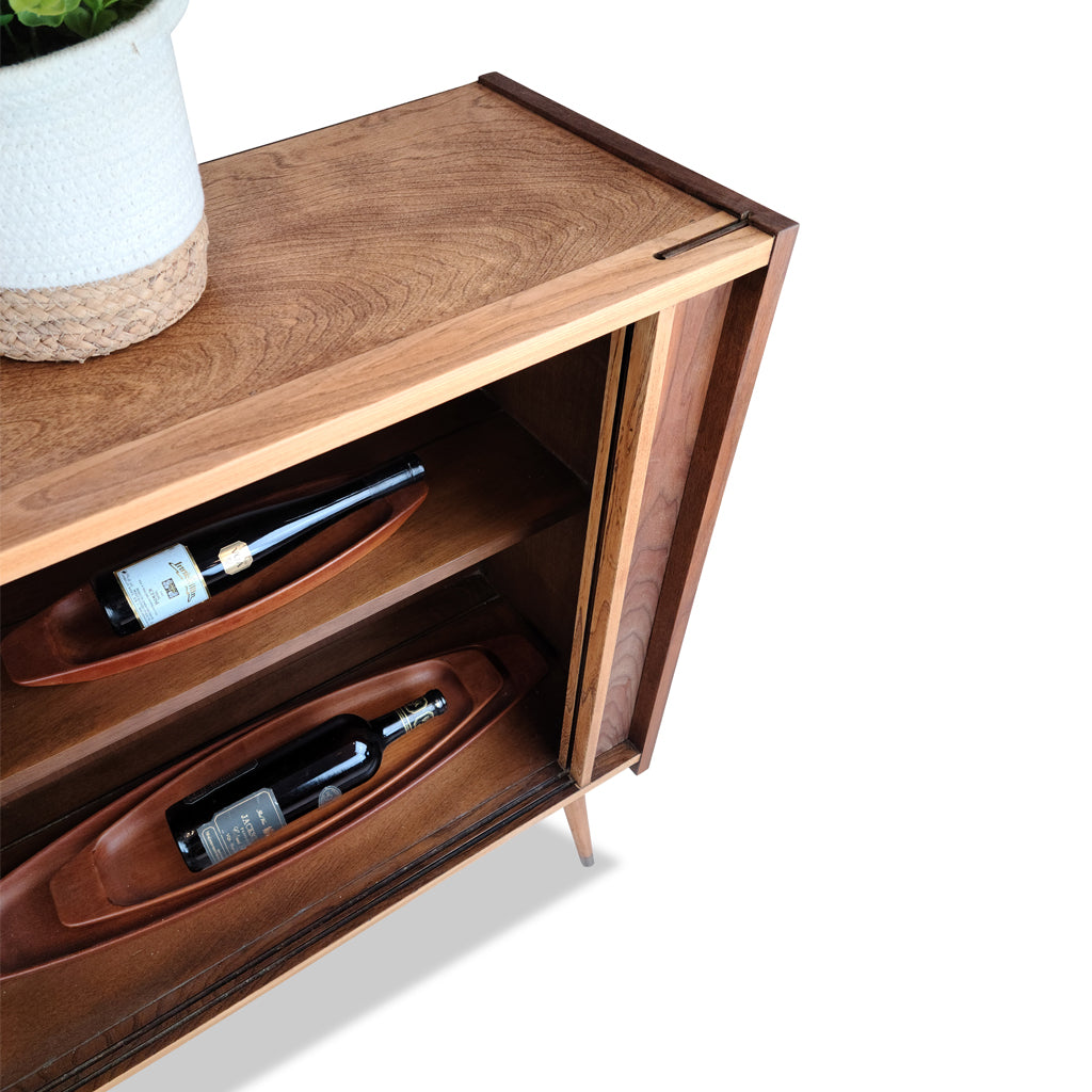 mid century modern Walnut and Ash Display Case