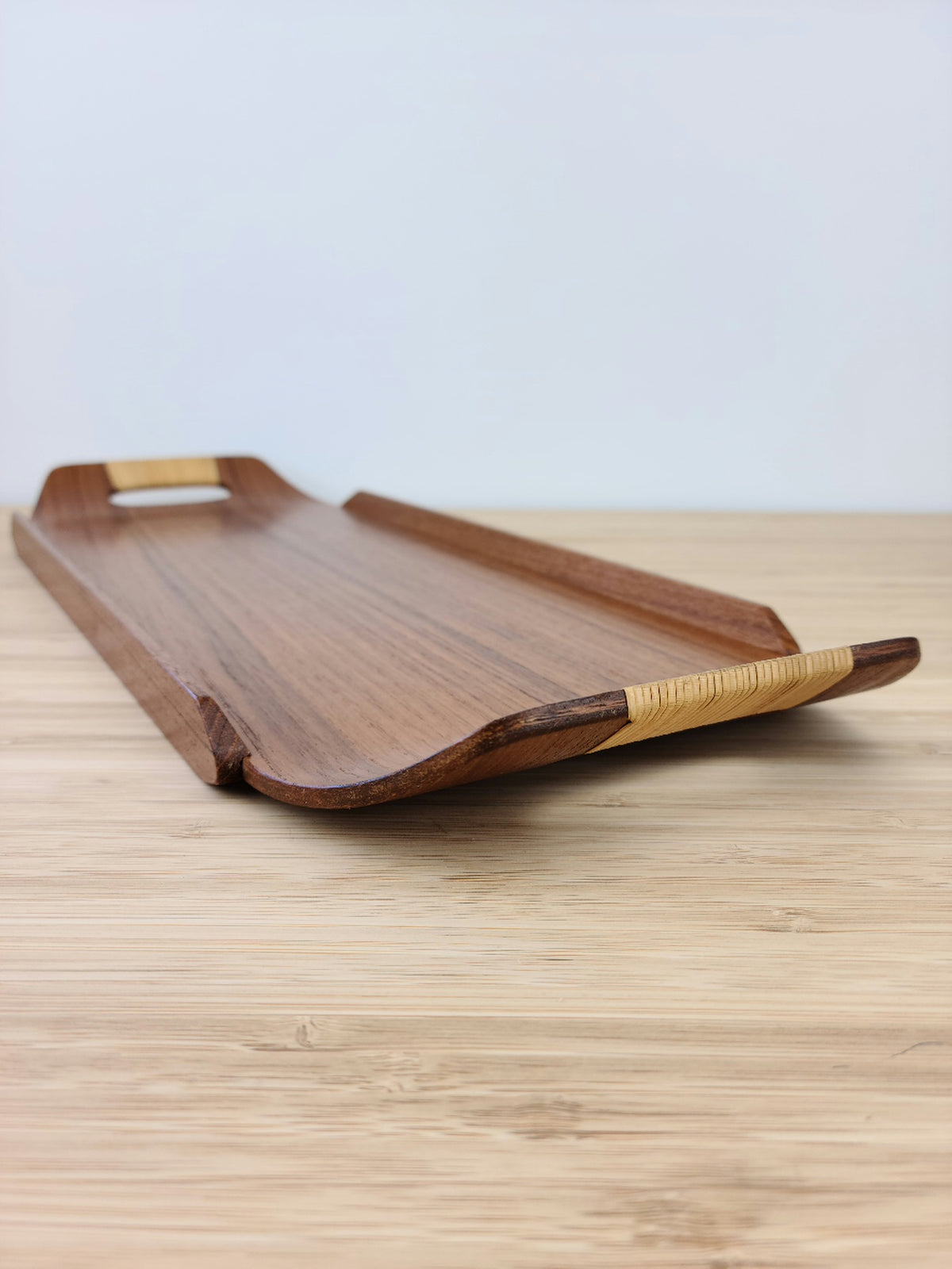 Teak Tray with Danish Cane