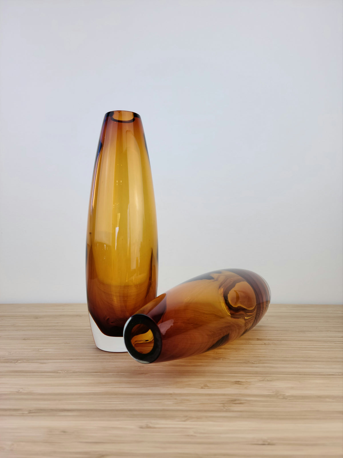 Pair of Amber Vases