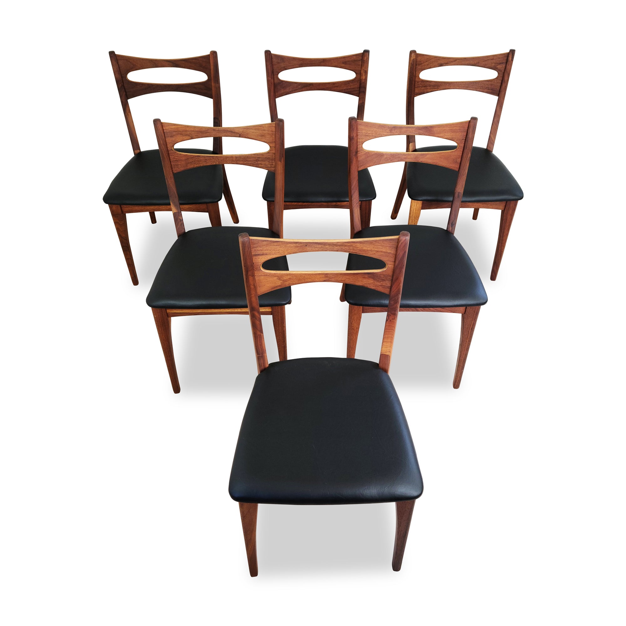 Vintage Walnut Dining Chairs by Deilcraft