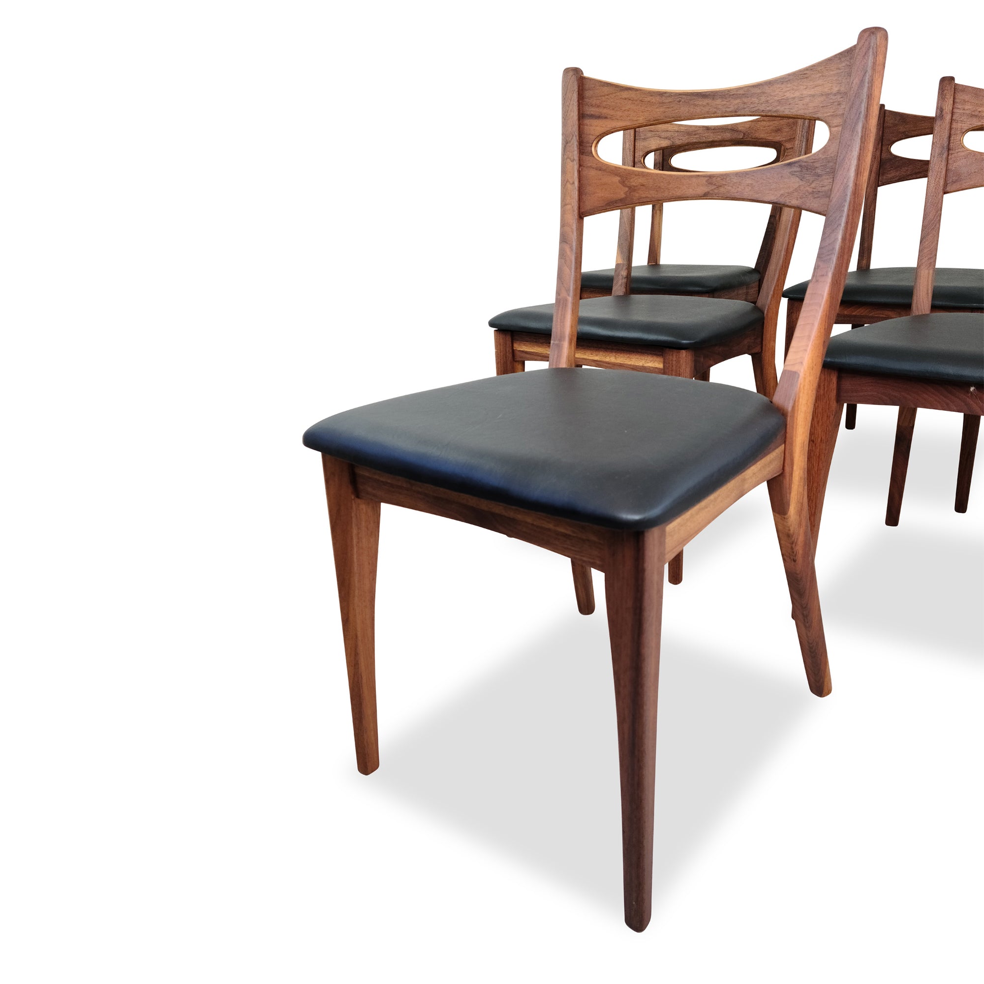 Vintage Walnut Dining Chairs by Deilcraft