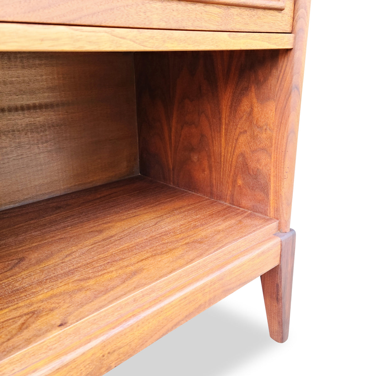 Pair of Walnut Nightstands by Gibbard