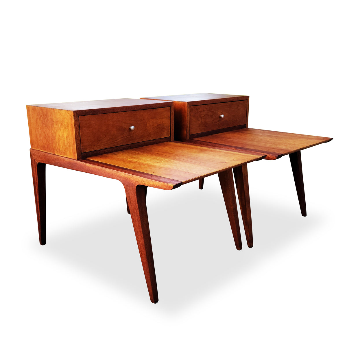 Pair of Cherry Wood End Tables