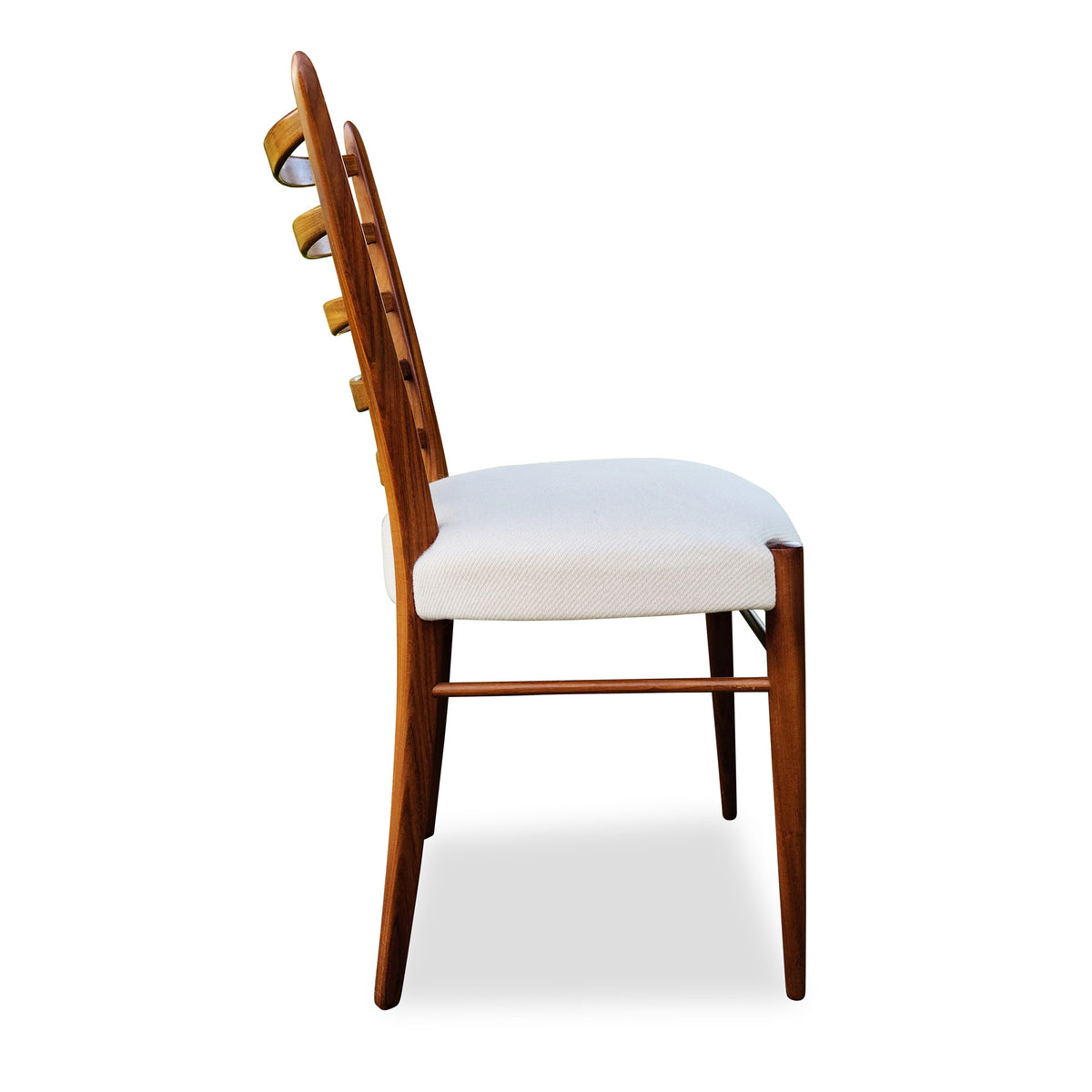 Mid Century Teak Ladder Back Dining Chairs
