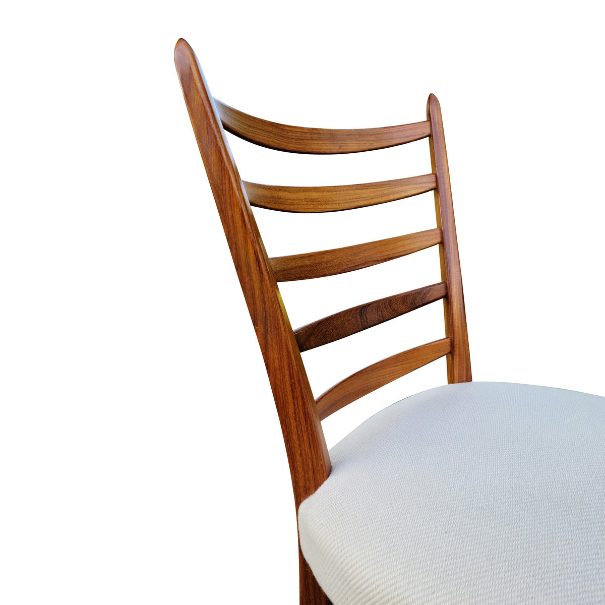 Mid Century Teak Ladder Back Dining Chairs