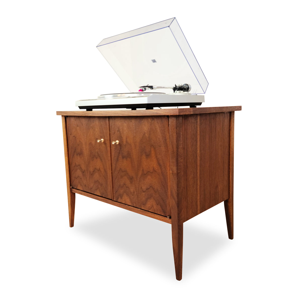 Vintage Walnut Record Cabinet