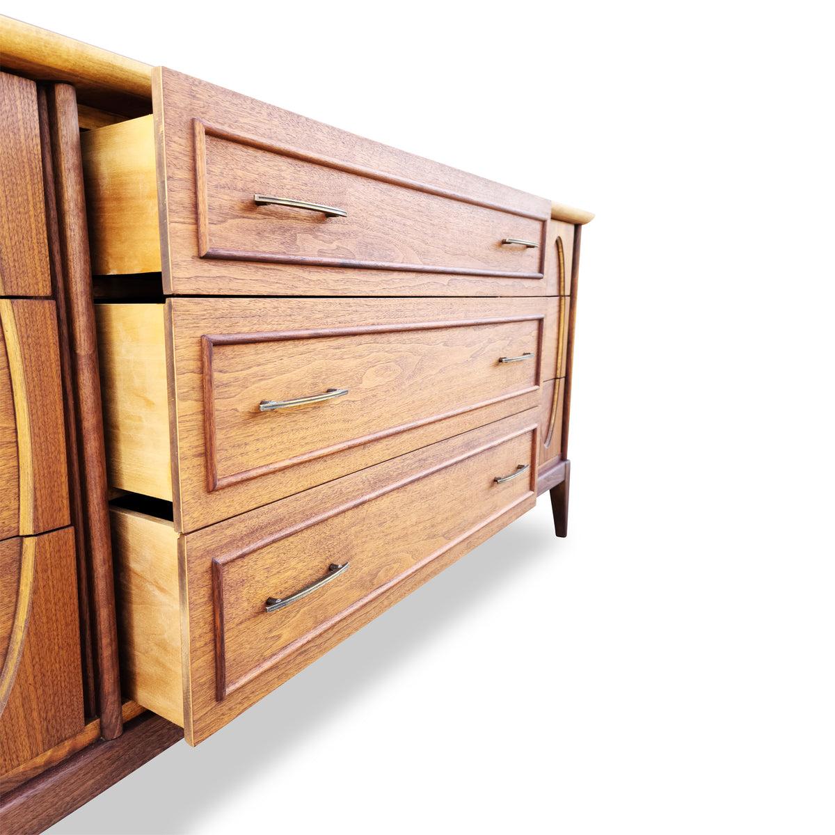 Walnut Nine Drawer Dresser by Gibbard