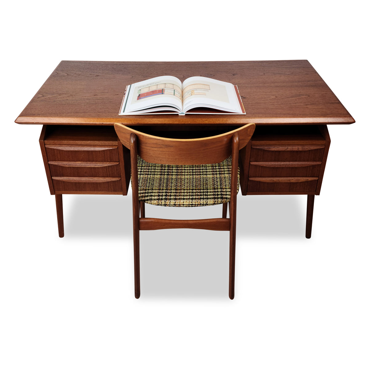 Scandinavian Teak Desk by Gunnar Nielson Tibergaard