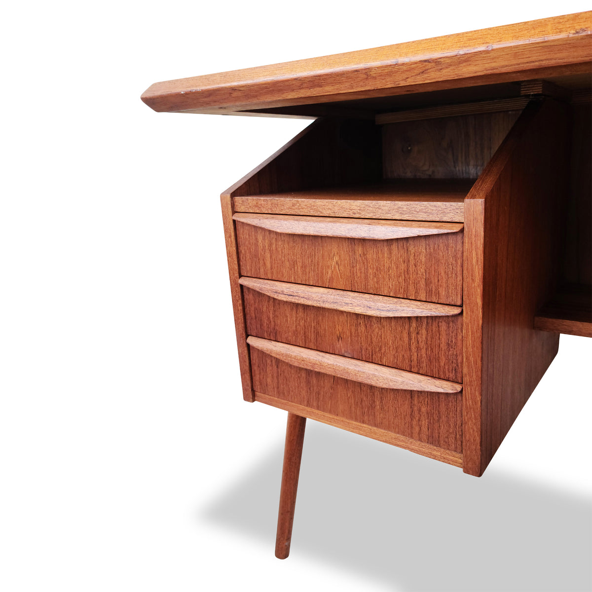 Scandinavian Teak Desk by Gunnar Nielson Tibergaard