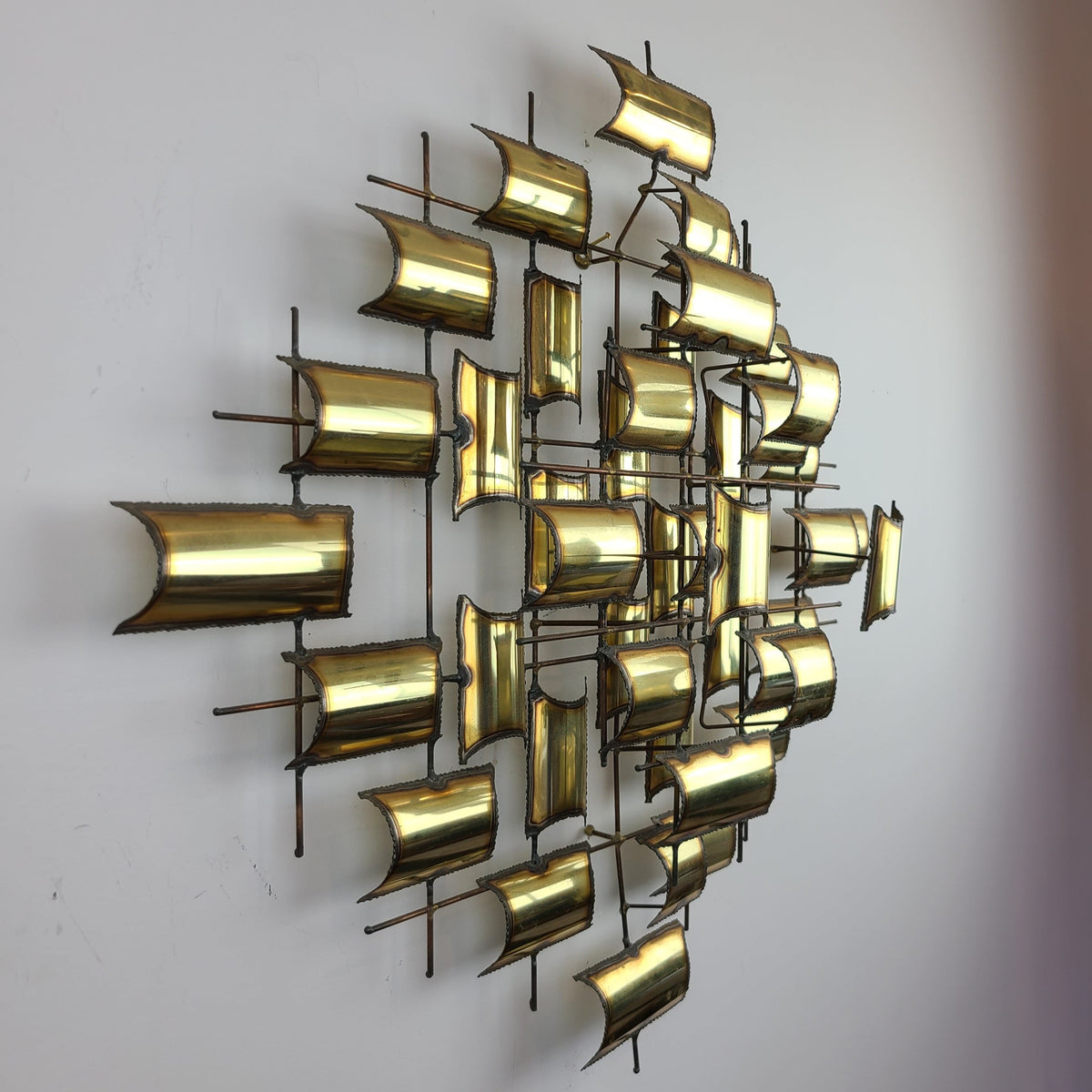 Brutalist Brass Sculpture
