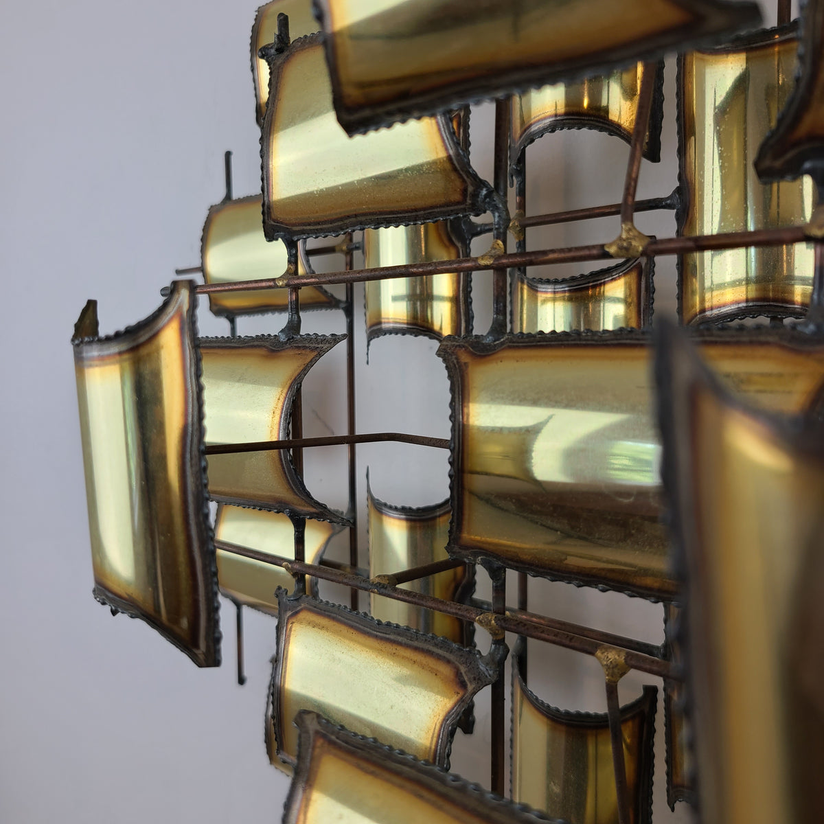 Brutalist Brass Sculpture