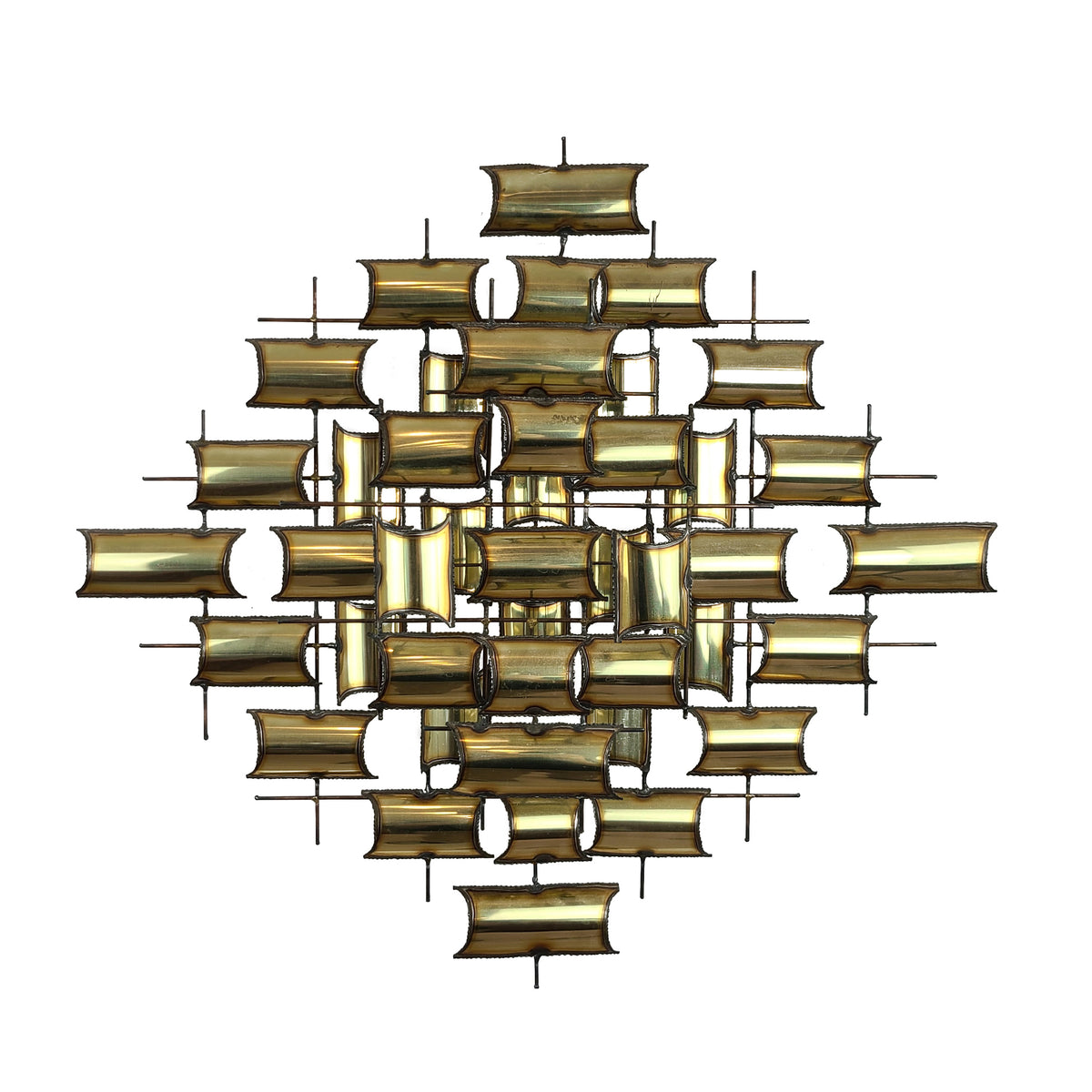 Brutalist Brass Sculpture