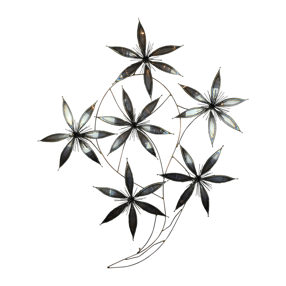 Vintage Flower Wall Sculpture Curtis Jere